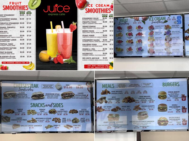 Juice Express Cafe Menu