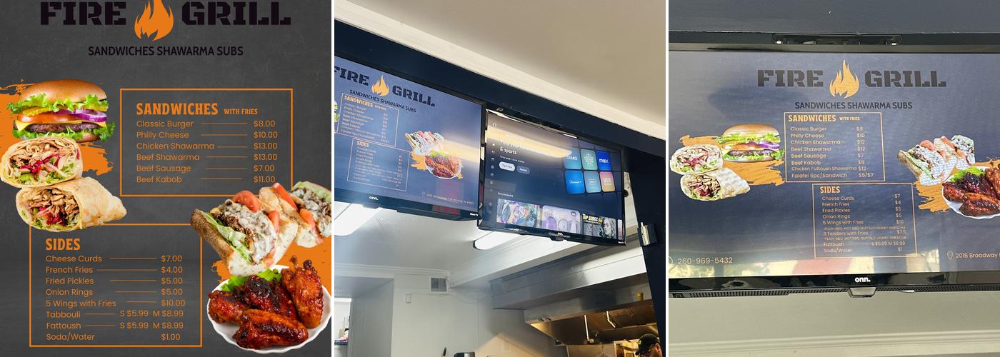 Fire Grill Menu