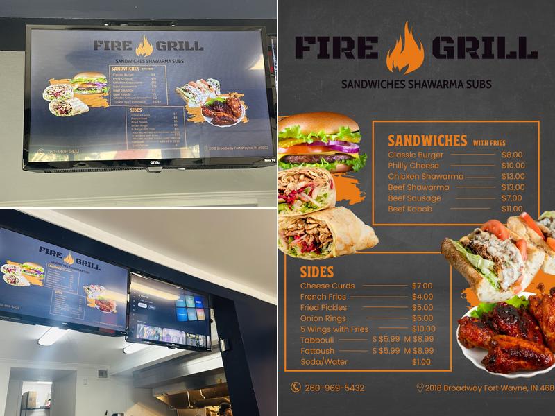 Fire Grill Menu