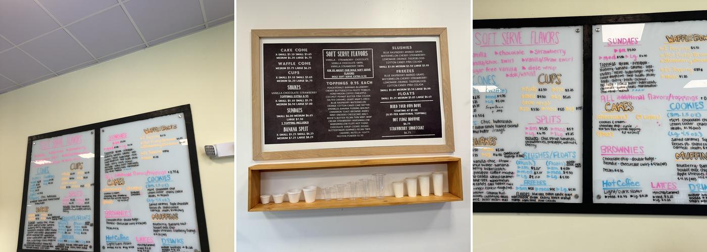 Dreamette Aberdeen Menu