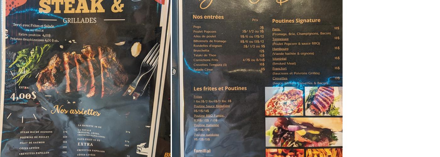 O'shack Menu