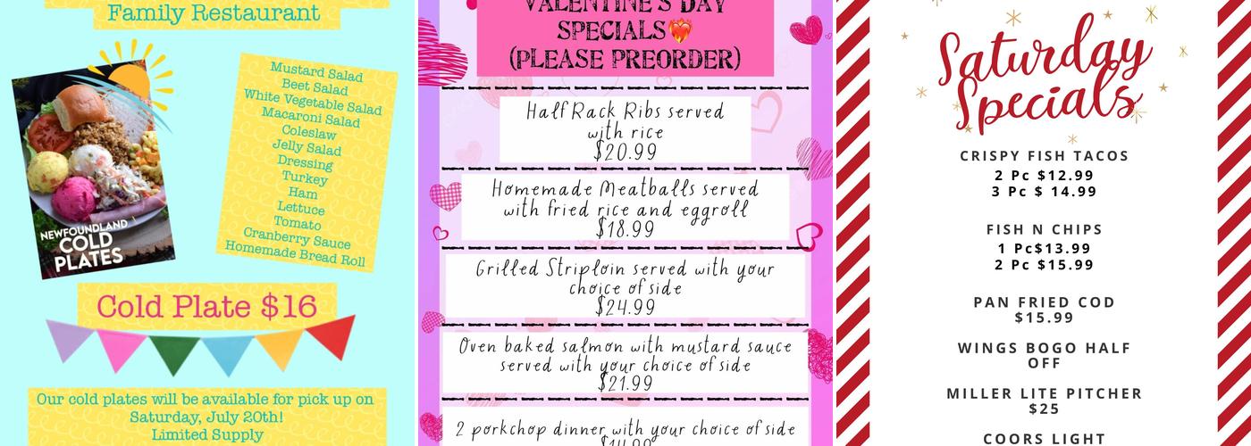 McKenna's Family Diner Menu