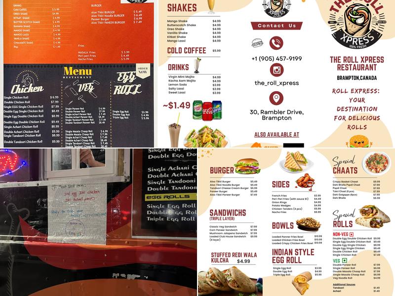 The Roll Xpress Menu
