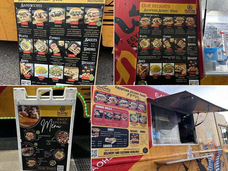 Pharaoh's Kitchen Menu