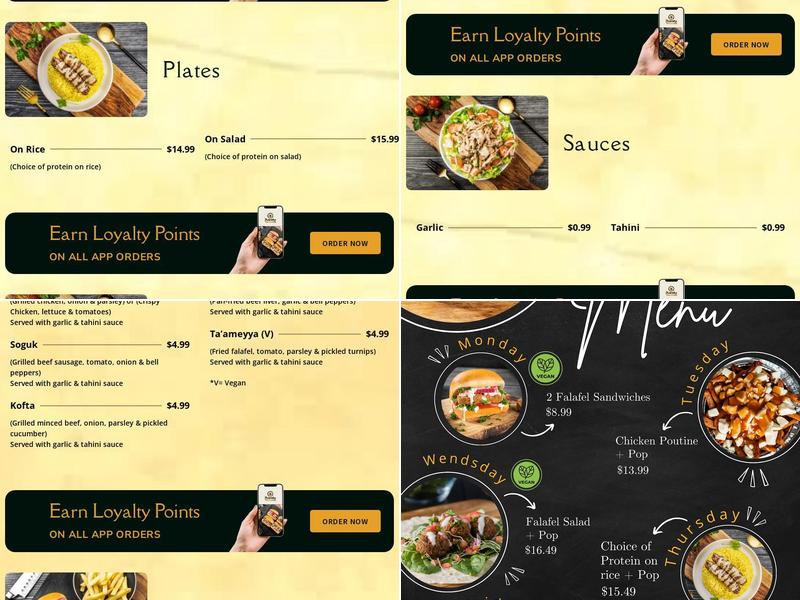 Pharaoh's Kitchen Menu