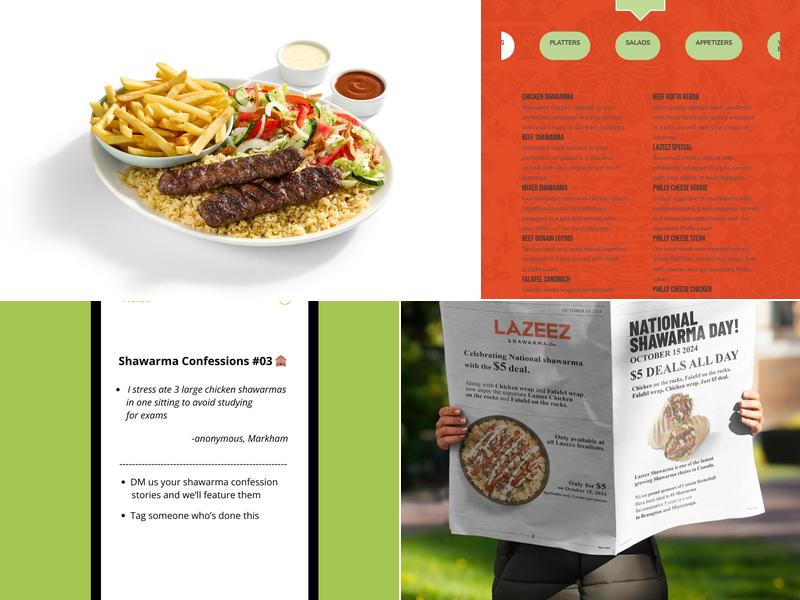 Lazeez Shawarma Menu