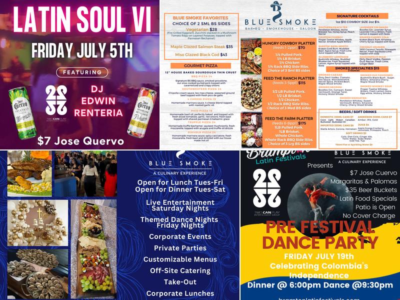 Blue Smoke “A Culinary Experience” Menu