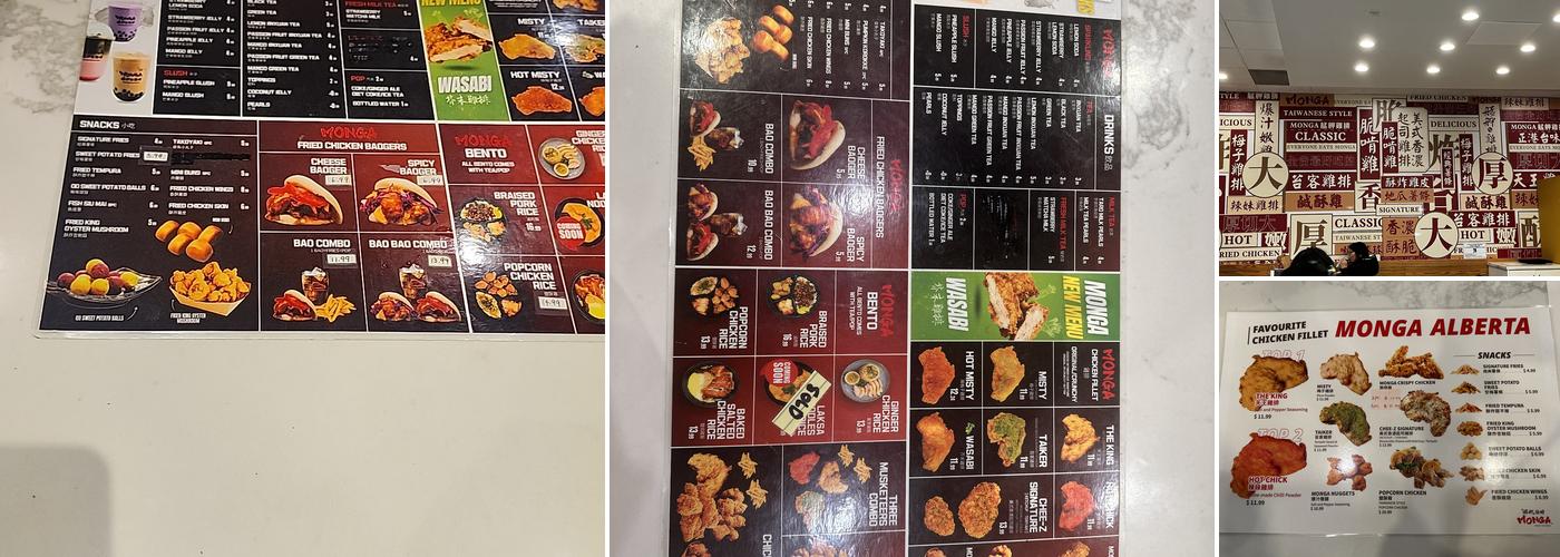 Monga Fried Chicken Menu