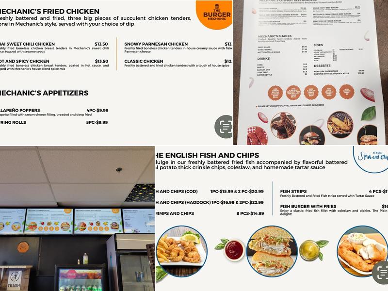 The Burger Mechanic Menu