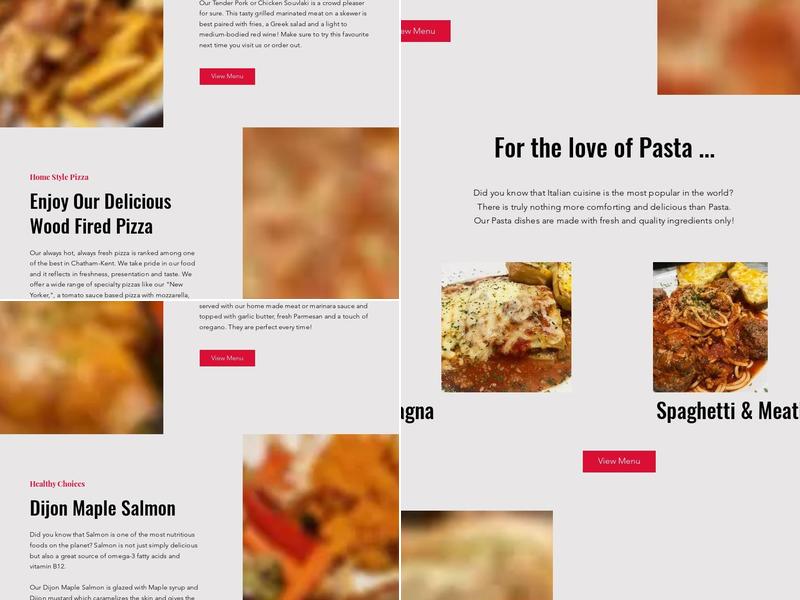 Quo Vadis Pizzeria Menu