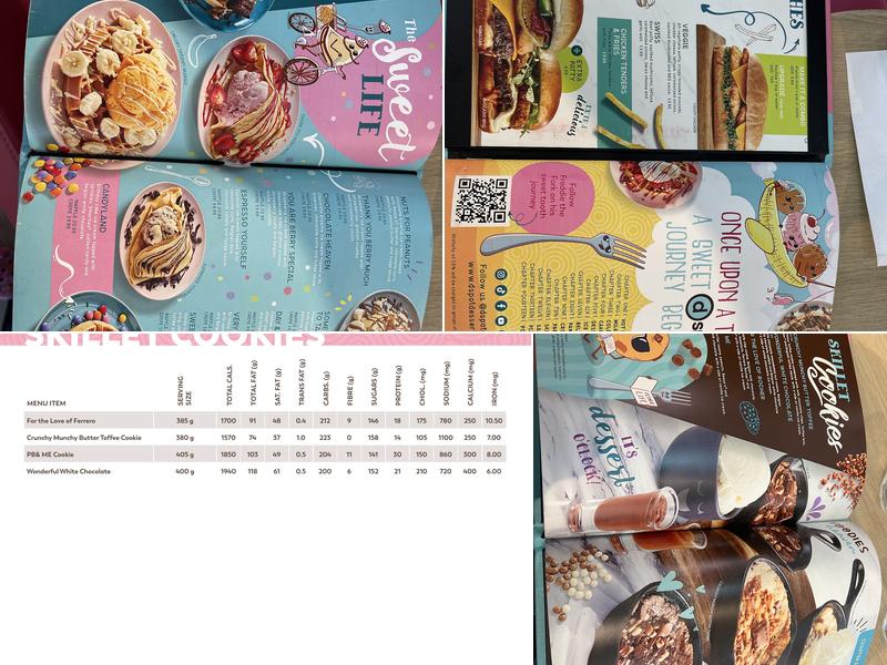 D Spot Dessert Cafe Delta Menu