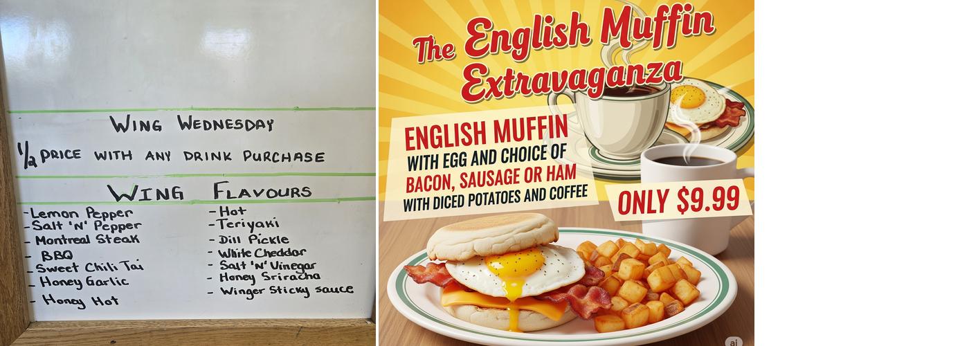 The Caddy Shack Menu