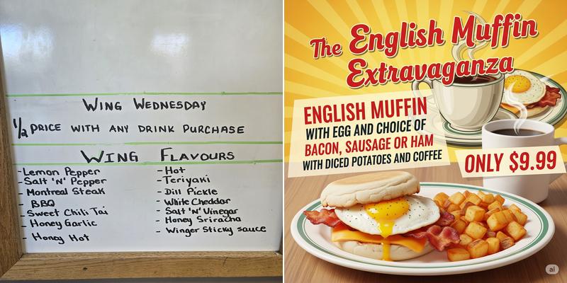 The Caddy Shack Menu