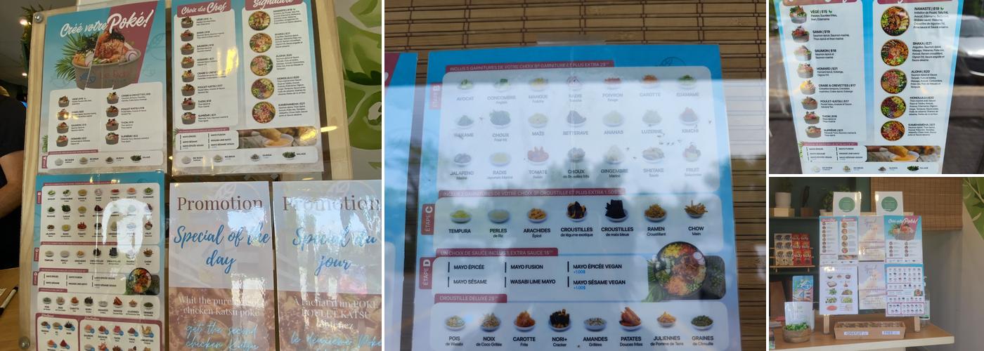 Le Poké Station (Dorval) Menu