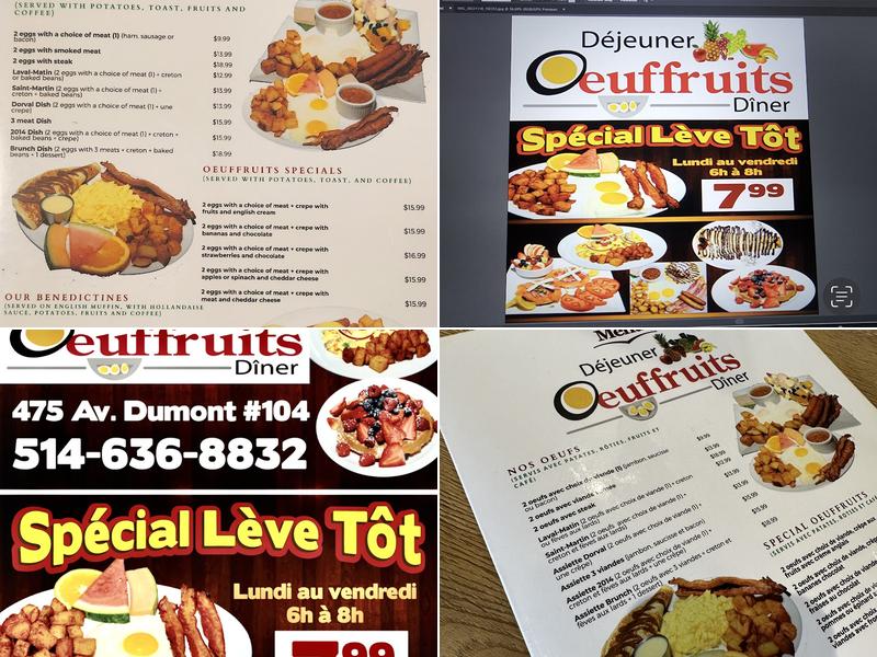Oeuffruits Menu