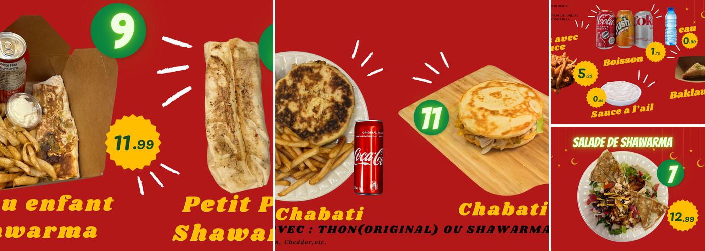 Shawarma proche orient Menu