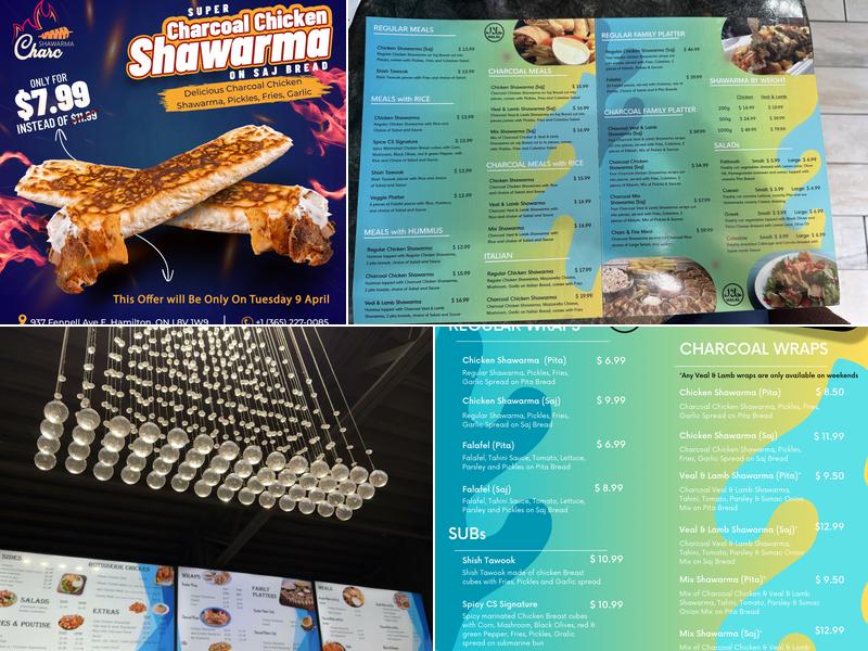 Charc Shawarma Menu