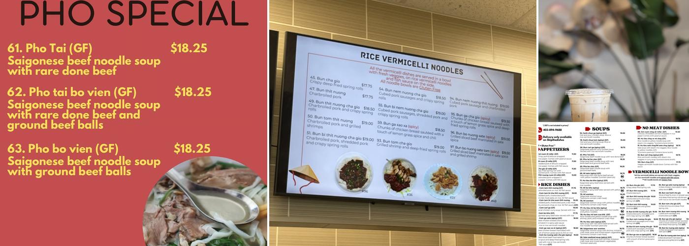 Saigonese Express Menu