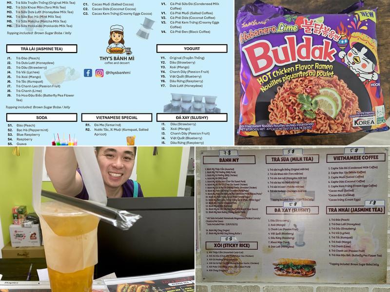 Thy’s Banh Mi Menu