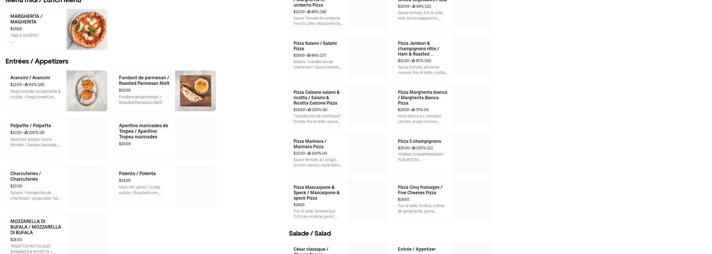 Pizzéria NO.900 - Vieux-Longueuil Menu