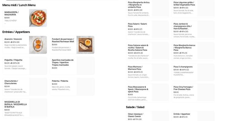 Pizzéria NO.900 - Vieux-Longueuil Menu