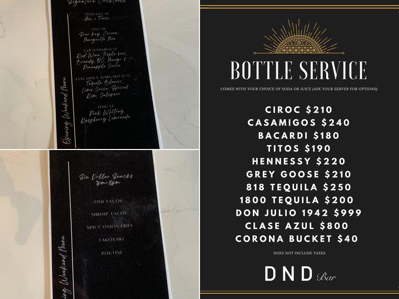 DND Bar Menu