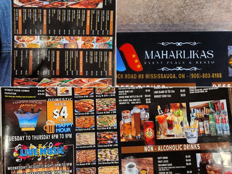 Maharlikas Resto Bar Menu