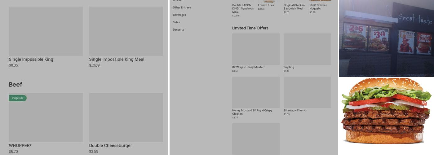 Burger King Menu
