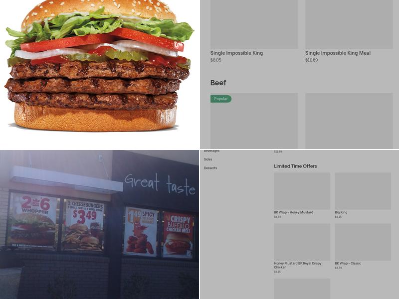 Burger King Menu