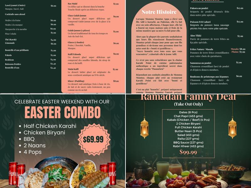 Karahi Point Brossard Menu