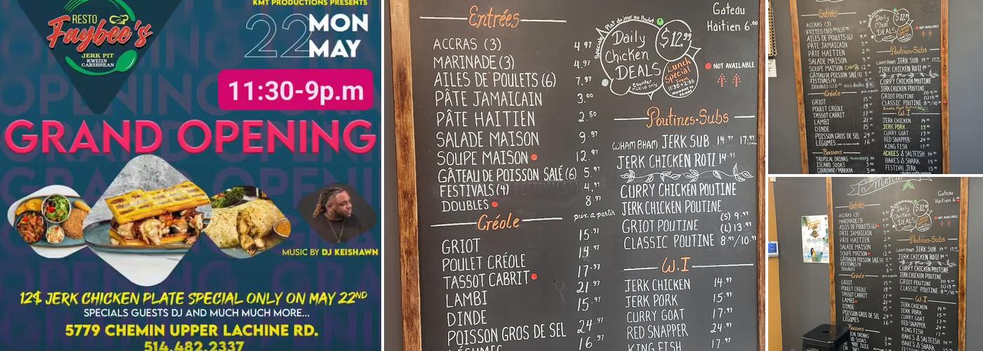 Faybee's Restaurant Menu