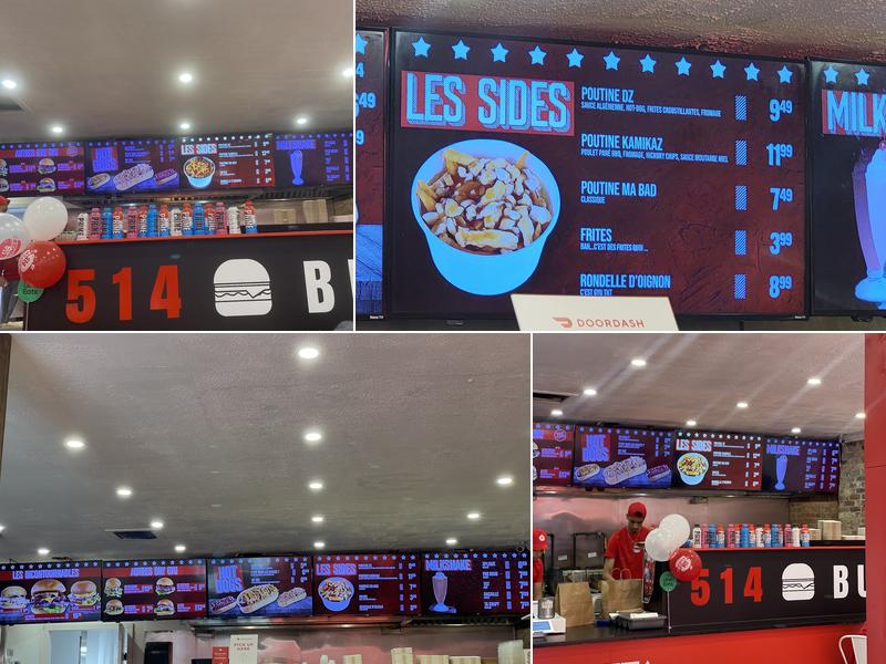 514 burger Menu