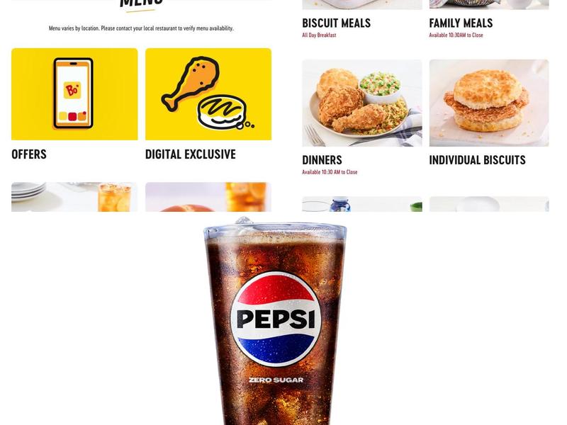 Bojangles Menu