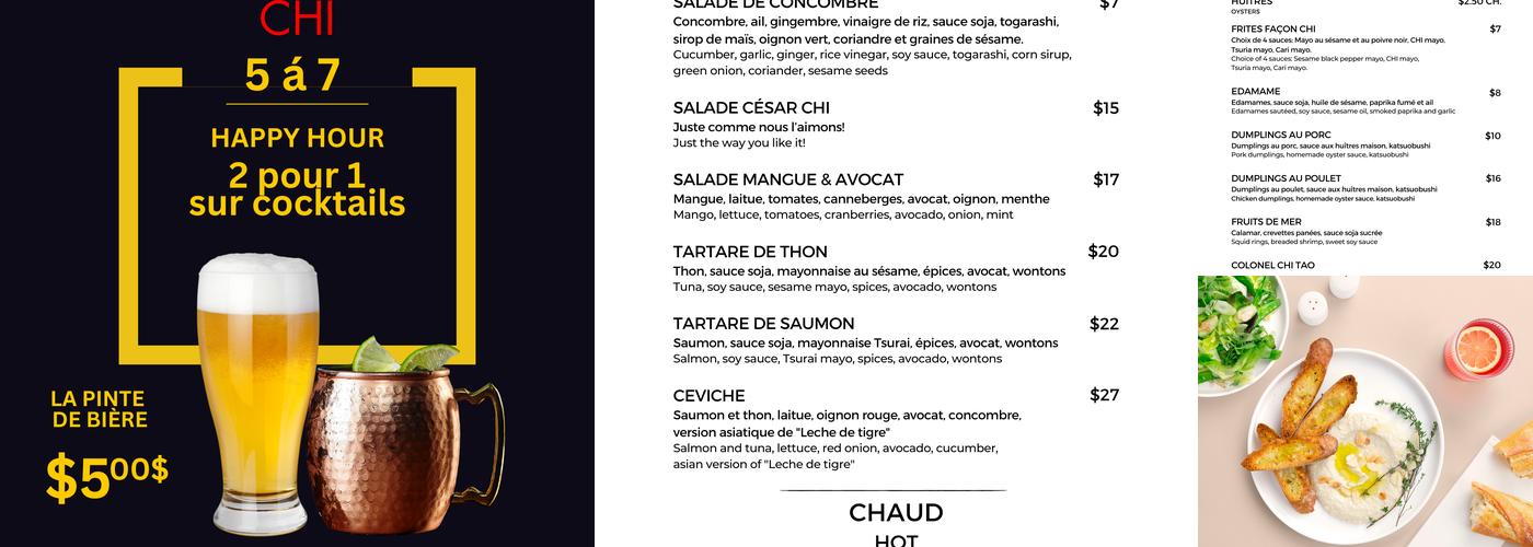 CHI Restaurant Menu
