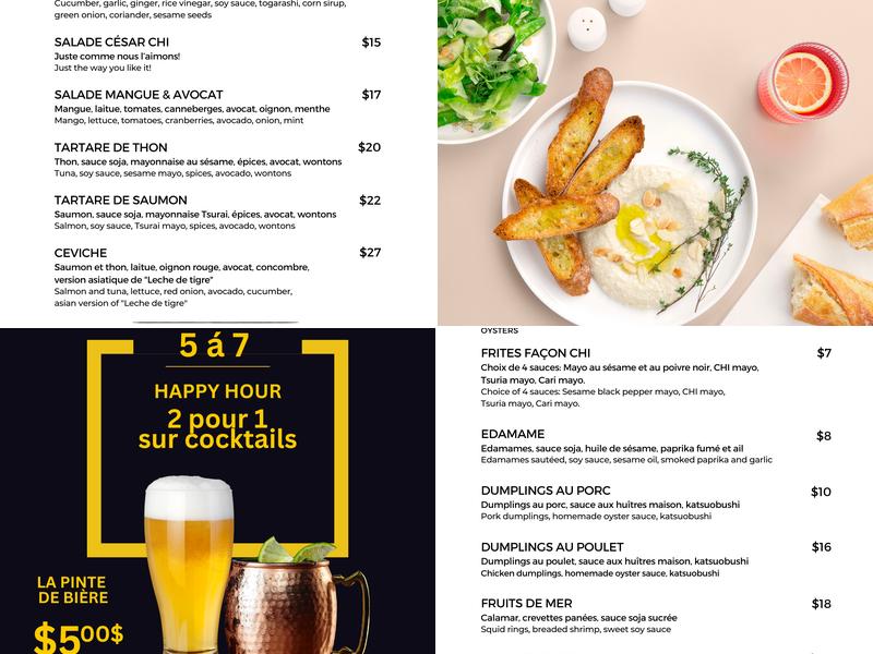 CHI Restaurant Menu