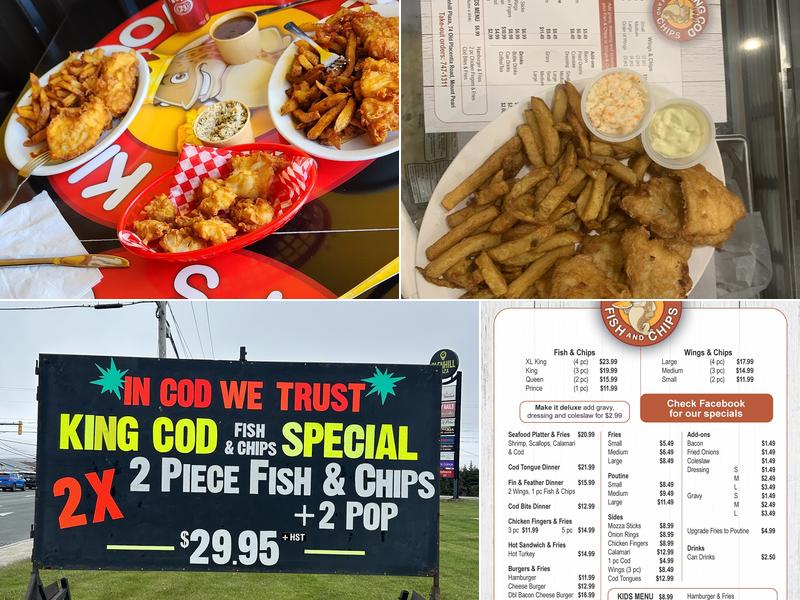 King Cod Fish and Chips Menu