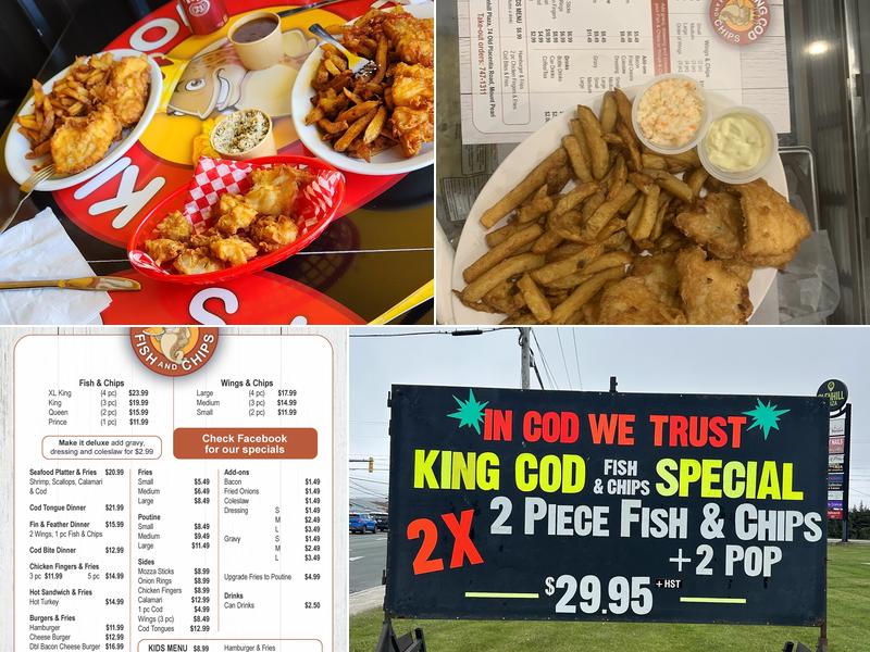 King Cod Fish and Chips Menu