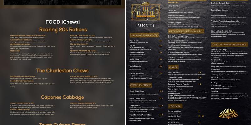 The Flapper Lounge Menu