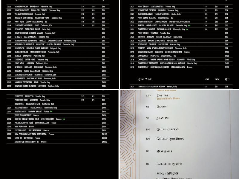 Sempre Uno Menu
