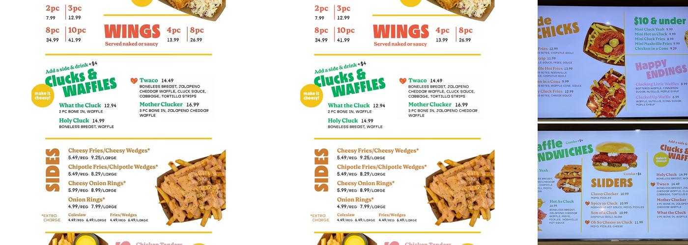 Cluck Clucks Chicken and Waffles - Oakville Menu