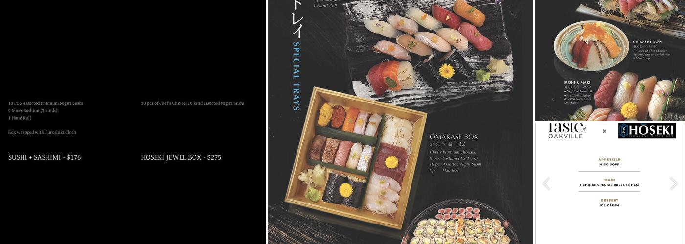 Hoseki Sushi Omakase Bar Menu