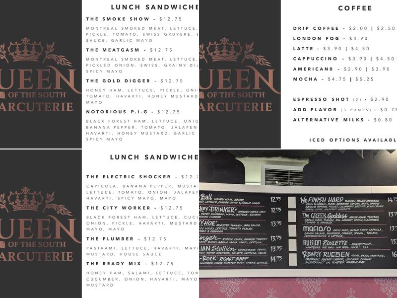 Queen of the South - Charcuterie Menu