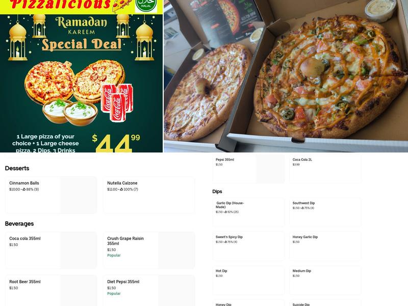 PizzaLicious Menu