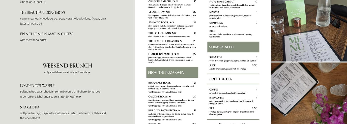 The Vine Menu
