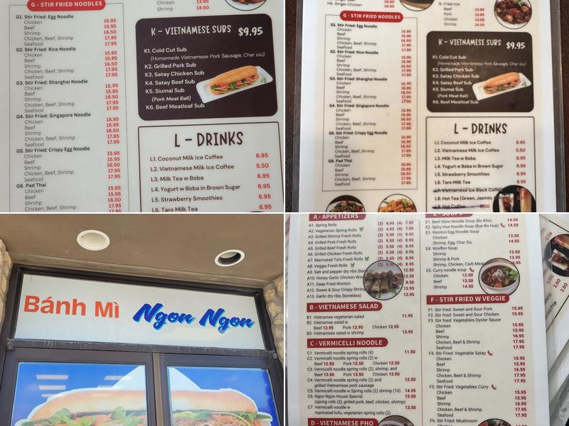 ngon ngon restaurant Menu