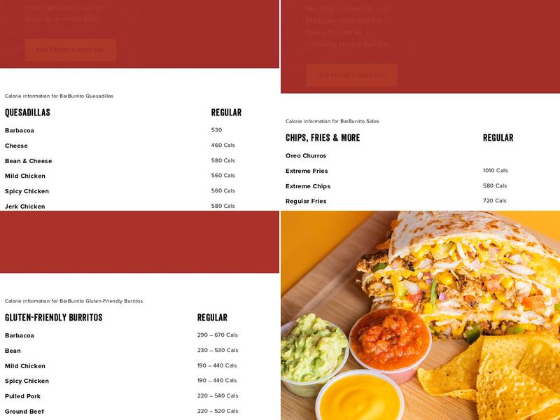 barBURRITO Menu