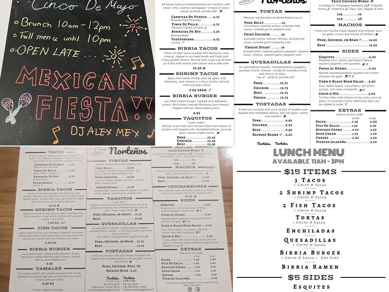 Norteños Cantina Menu