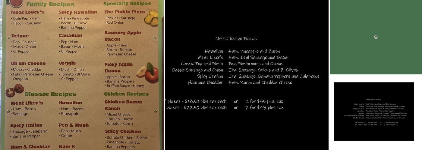 Gallucci's Pizza Menu