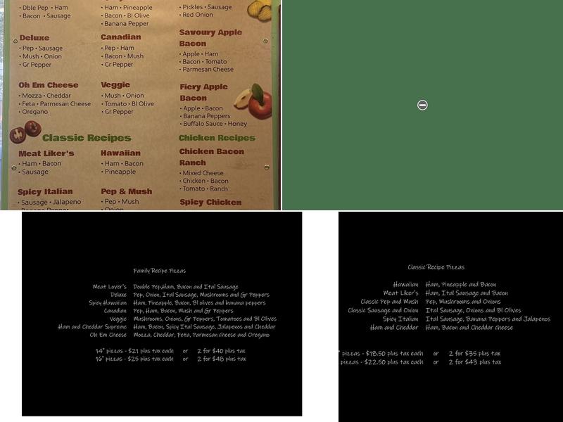 Gallucci's Pizza Menu