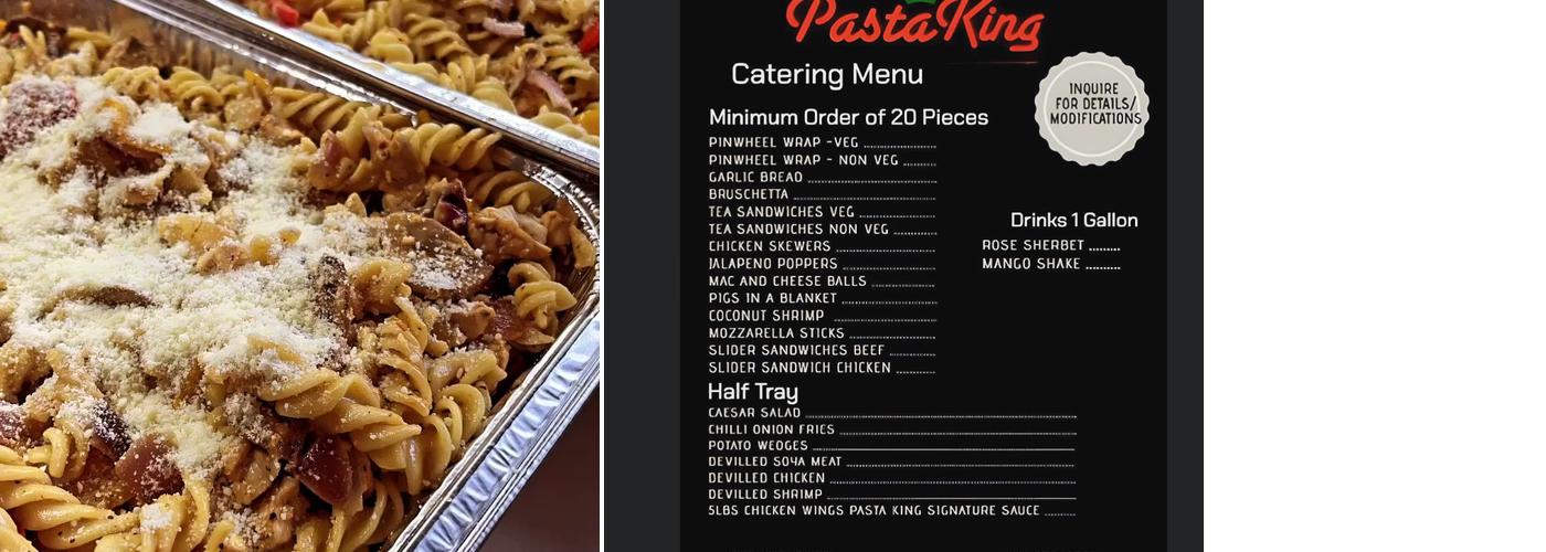 The Pasta King Menu